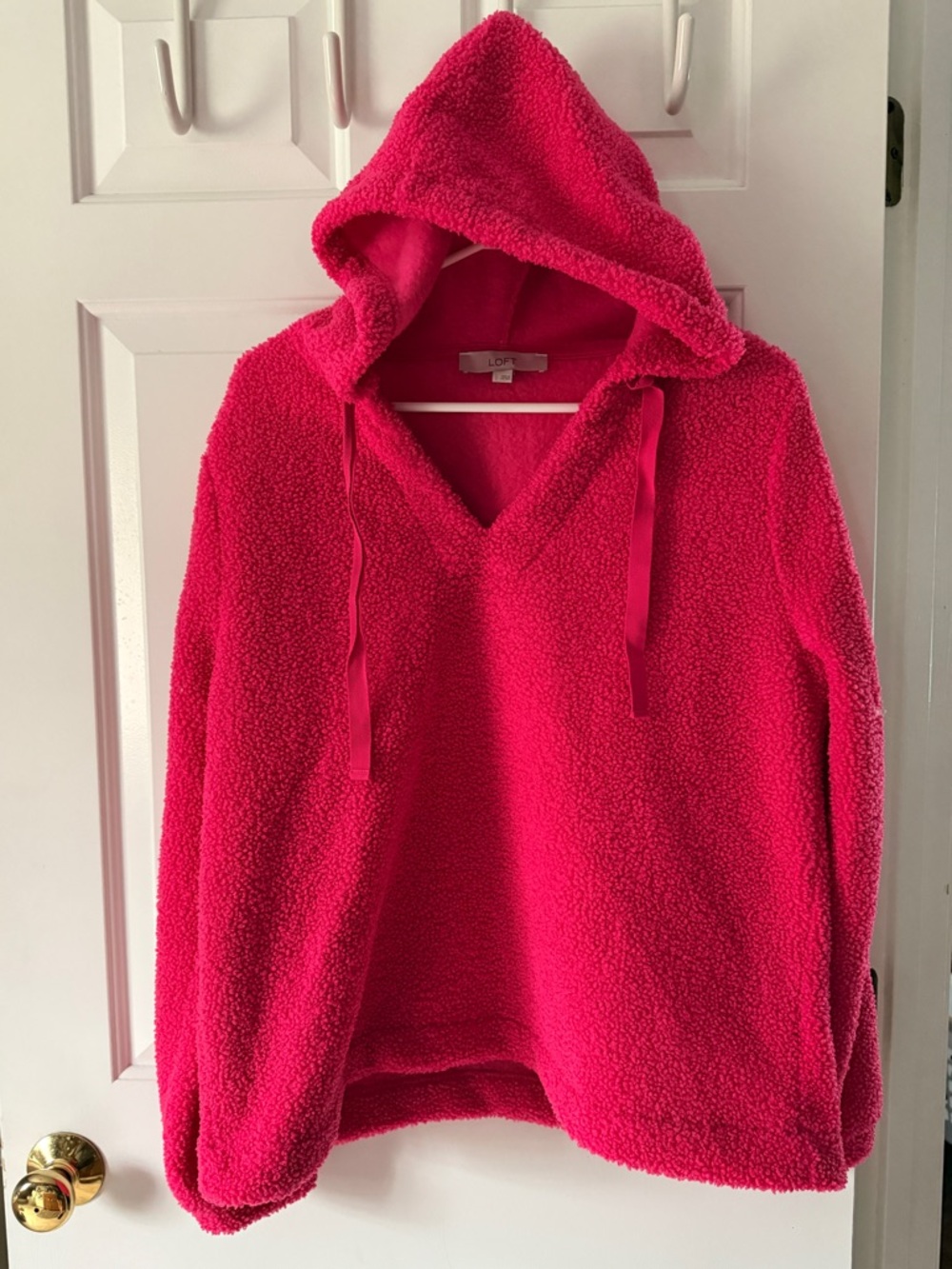 LOFT Hot Pink Sherpa Hoodie